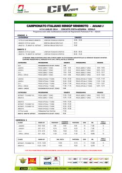 Programma CIV Junior Jesolo 6 Luglio