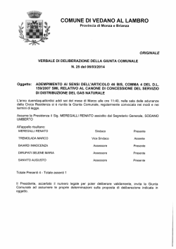 COMUNE DI VEDANO AL LAMBRO
