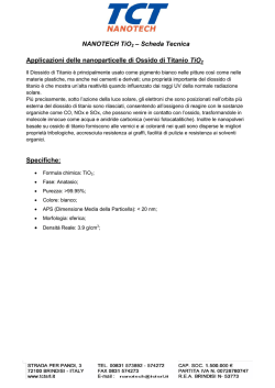 NANOTECH TiO2 – Scheda Tecnica Applicazioni