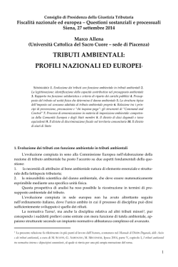 Relazione Allena - Consiglio di Presidenza della Giustizia Tributaria