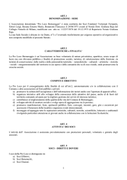 Statuto - Pro Loco Bernareggio