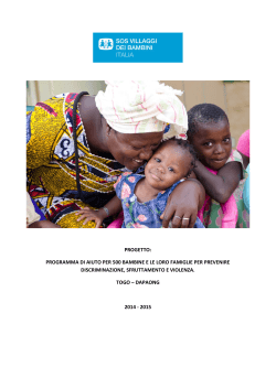 programma di intervento in Togo (PDF)