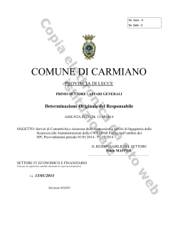 File: Det 2014 4 v2 - Comune di Carmiano