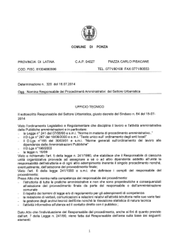 Determina R.G. n. 320.14