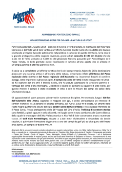 Il comprensorio Adamello Ski Pontedilegno-Tonale in