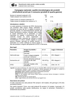 Qualità microbiologica di verdure di quarta gamma nel 2013