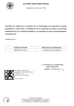 graduatoria bando uff. sistemi informatici e telefonici sit