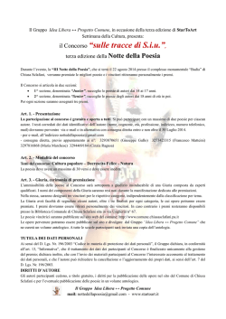 il Concorso &ldquo;sulle tracce di S.i.u.&rdquo;,