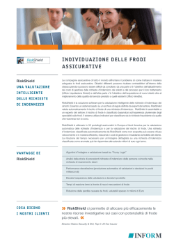 INDIVIDUAZIONE DELLE FRODI ASSICURATIVE