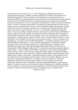 STORIA DI UN SOGNO (FILOSOFICO) Sono esattamente 14 anni