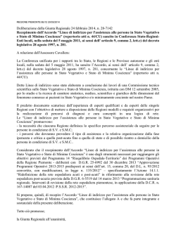 Deliberazione della Giunta Regionale 24 febbraio 2014, n. 28