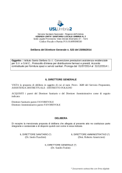 Codice Fiscale e Partita IVA 01499590550 Delibera del Direttore