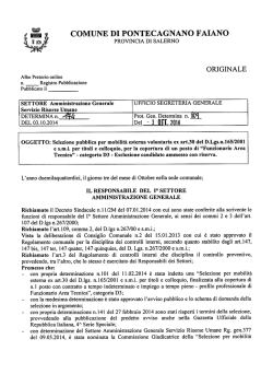 Determina - Comune di Pontecagnano Faiano