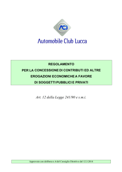 Art. 12 della Legge 241/90 e s.m.i. - Automobile Club Lucca