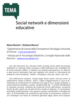 Social network e dimensioni educative