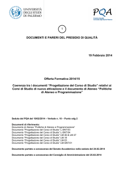 Offerta Formativa 14-15 - Università di Palermo