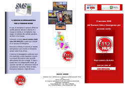 Il servizio SMS del Numero Unico Emergenza per