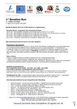 Info e Regolamento Bovalino Run