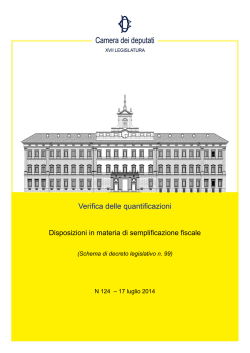 Disposizioni in materia di semplificazione fiscale (Atto del