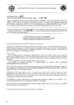 Deliberazione n. 282 del 02.04.2012