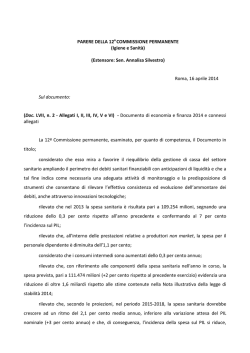Il parere della commissione Igiene e Sanit&agrave; del Senato