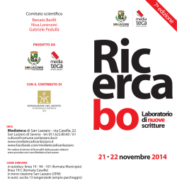 RicercaBo_2014 - Premio Italo Calvino
