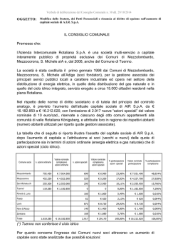 IL CONSIGLIO COMUNALE Premesso che