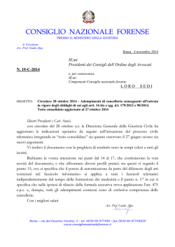 Circ. 19-C-2014 - Consiglio Nazionale Forense