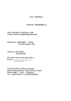 DATI GENERALI Antonio SIGNORELLI