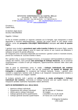 circ GENIT SEC colloqui