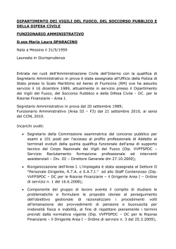 DIPARTIMENTO DEI VIGILI DEL FUOCO, DEL SOCCORSO