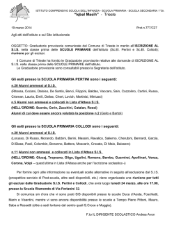 Domande di iscrizione al SIS