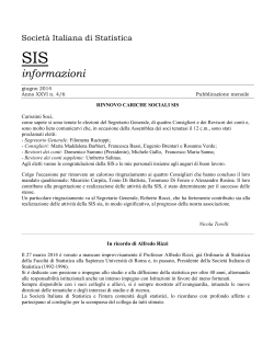 Giugno 2014 - Società italiana di statistica - sis