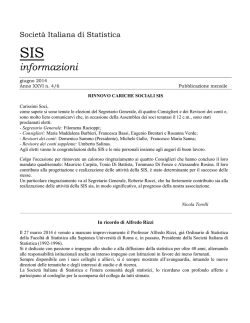 Giugno 2014 - Società italiana di statistica - sis