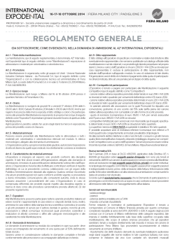 REGOLAMENTO GENERALE - International Expodental