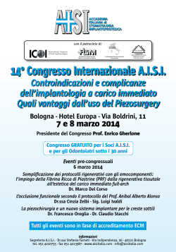 14° Congresso Internazionale A.I.S.I.