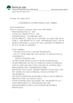 14.07.24. Documento Femca Cisl Umbria.