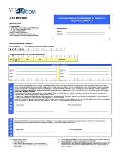 domiciliazione bancaria o postale