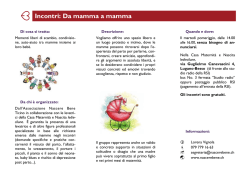 Incontri: Da mamma a mamma - Associazione Nascere Bene Ticino