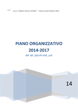 PIANO ORGANIZZATIVO 2014-2017