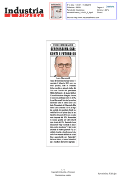 SERENISSIMA SGR CONTI E FUTURO OK