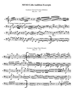 Cello Audition Music 1