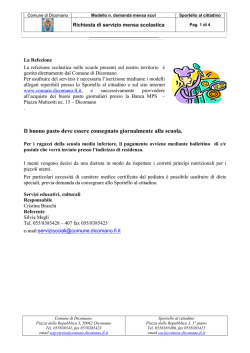 Domanda mensa scolastica