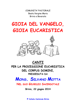 I canti per la Processione, in formato PDF