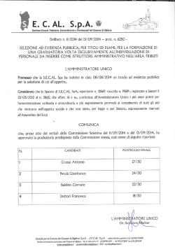 Graduatoria prova istruttore amministrativo.