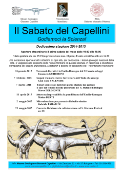 Sab Capellini2014-2015.2 - Museo Geologico Giovanni Capellini