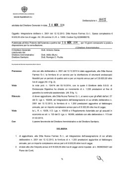 Deliberazione n.1997 del 14/11/2014