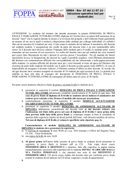 I0904 - Rev. 07 del 11.07.14 - Istruzione operativa tesi per studenti