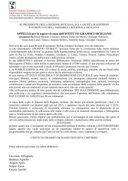 Appello Istituto Gramsci Siciliano - con prime adesioni
