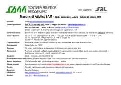 Meeting di Atletica SAM - Stadio Cornaredo, Lugano